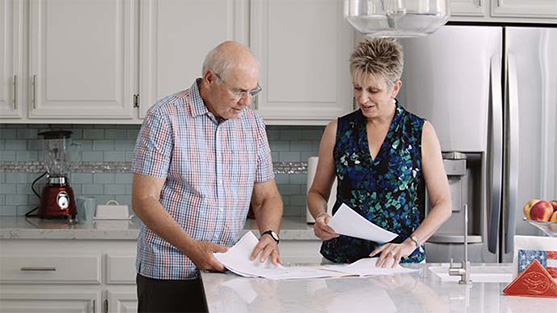 Audit Defense Members looking over audit paperwork